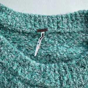 Free People BFF Cocoon Solid Crewneck Sweater Blue Size Large thumbnail 4