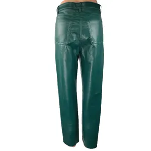 Aritzia Wilfred The Melina Faux Leather Green Women's Straight Casual Pants 4 thumbnail 3