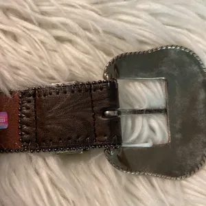 Women's Cowgirl Tooled 1781 leather belt size M length 40” thumbnail 5