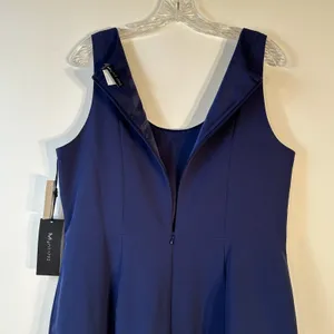Mynt 1792 Patriot Blue Colorblock Box Pleat Sheath Dress Plus‎ Size 14W NWT thumbnail 9