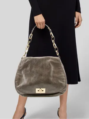 Tory Burch Gray Hobo Shoulder Bag thumbnail 3