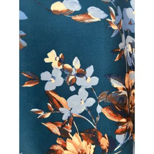 Talots Womens‎ Blue Floral Pencil Skirt Teal Knee Length Career Wear Size 6 thumbnail 2