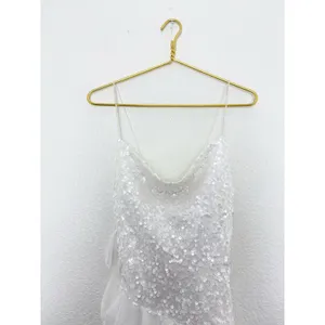 Zara White Sequin Ruffle Slip Mini Dress Size XS Bridal Cocktail 8306/732 thumbnail 5