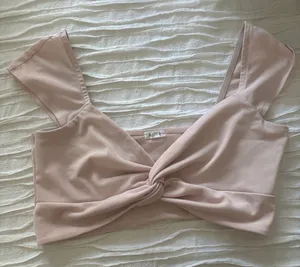 Garage Pink crossover crop top thumbnail 1