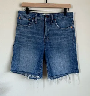 Madewell High Rise Denim Mid Rise Shorts thumbnail 1