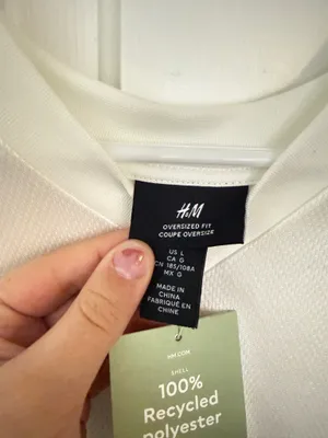 Men’s H&M Oversized Fit White Jersey USA Miami 83 Size Large NWT thumbnail 5