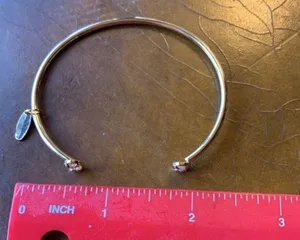 Serefina gold crystal bangle/cuff bracelet thumbnail 5