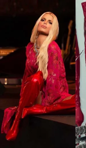 Jessica Simpson patent leather boots thumbnail 1