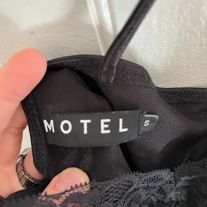 Motel Rocks Slip Mini Black Lace Dress thumbnail 3