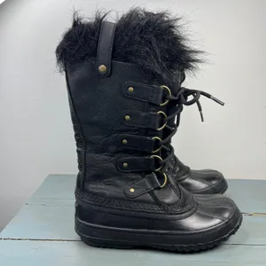 Sorel Tofino Black Waterproof Faux Fur Winter Snow Boots LL1804-010 Womens 6 thumbnail 3