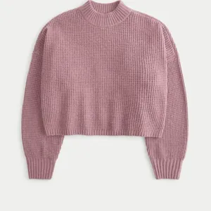 Hollister Easy Cozy Waffle Mock- Neck Sweater (Sz S) Dusty Pink Rose Chenille thumbnail 4
