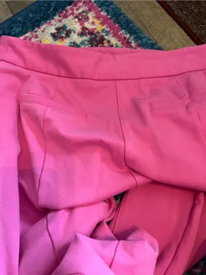 Betabrand Women's Pink Stretch Ponte Ankle Pants thumbnail 9