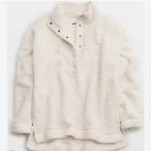 Aerie Oversized Cloud Sherpa Quarter Snap Pullover Size Medium New with tag thumbnail 3