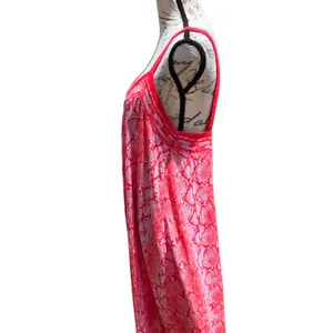 Michael Kors NWT Sea Coral Snake Print Handkerchief Midi Dress Pink Red Size M‎ thumbnail 5