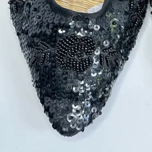 Report Black Beaded & Sequined Mules With Bamboo Insole thumbnail 5