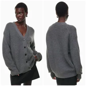 Aritzia Wilfred Oversized Chunky‎ Knit Merino Wool Storybook Cardigan Sweater M thumbnail 2