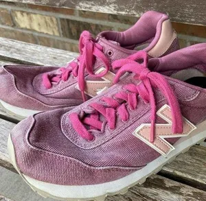 Size 9 B New Balance 515 Pink Cotton Canvas Sneakers Shoes Women's thumbnail 4