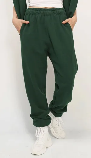 Stores Lexi Brushed Dark Green Relaxed Jogger Pants S/M thumbnail 1