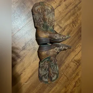 ROCKY HANDMADE Leather Western Cowgirl Boots-Brown Size 6 thumbnail 14