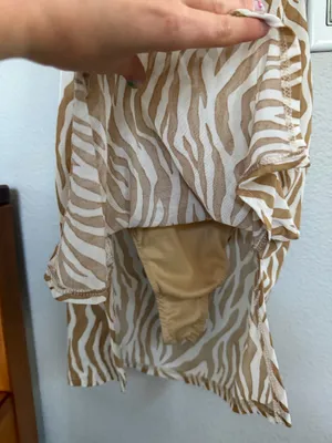 Zebra Animal print mini dress Brown thumbnail 8