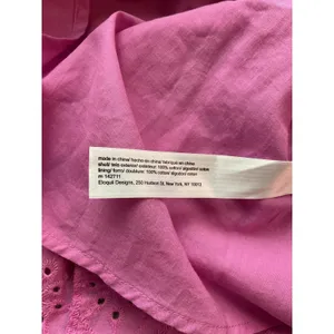 ELOQUII Elements Pink Eyelet Lace Tiered Midi Dress ‎ Belted Size 16 thumbnail 11