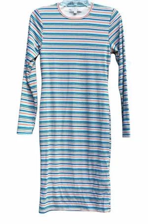 NWT Velvet Torch LA Striped Long Sleeve Dress M v6x thumbnail 1
