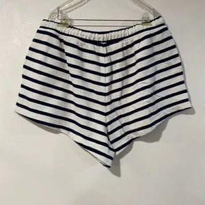 Aerie Navy White Striped Lounge Shorts XL Drawstring Soft Comfy thumbnail 2