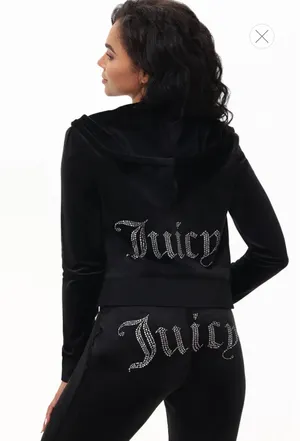 Juicy Couture Velour Black Tracksuit Set thumbnail 2