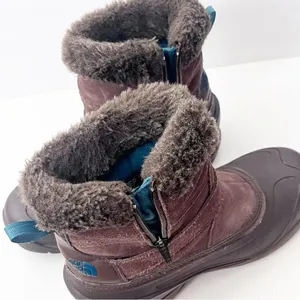 THE NORTH FACE Brown Chilkat lll Heat Seeker Mid Calf Fur Trim Boots 8.5 Winter thumbnail 8
