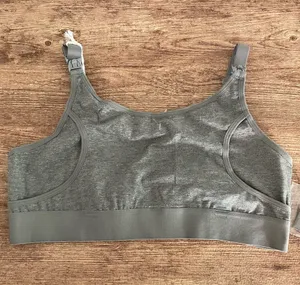 NWT Mom Cozy Heather Gray Pumping Bra Size Medium thumbnail 1