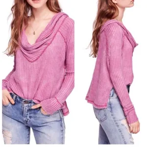We The Free Wildcat Washed Mauve Thermal Long Sleeve thumbnail 4