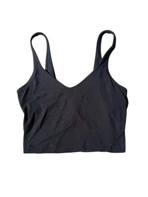 Lululemon Align Tank Top Size 6 Women Gym Yoga Shirt Black Cropped Stained thumbnail 2