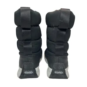 Sorel Out and About Mid Puffer Boots Womens 6.5‎ Black White EUC thumbnail 7
