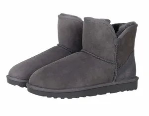 NEW Kirkland Signature Women’s Shearling Fur Grey Winter Short Boots, Size 6 thumbnail 1