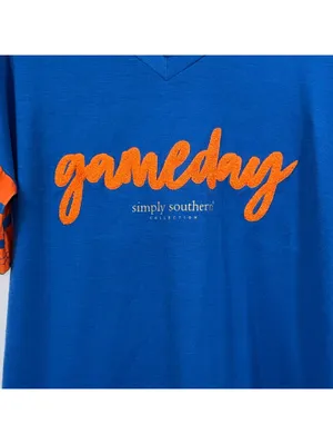Simply Southern Gameday V-Neck Tee – Size Medium thumbnail 2