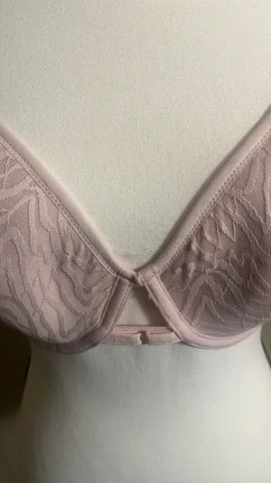 Adore Me Bra Sz 34DDD Beige Padded Underwire Feminine Sheer Strap Detail thumbnail 5