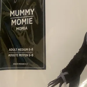 Adult Mummy Costume Size Medium 6-8 Halloween‎ Mask, Robe, & Gloves thumbnail 3