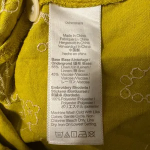 2141 | Madewell Linen Floral Embroidered Crop Top Yellow Womens M Summer thumbnail 6