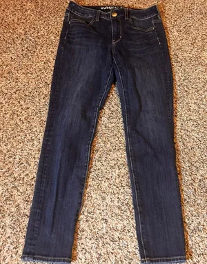 American Eagle Super Stretch X4 Dark Wash‎ Denim Jeans - Size 2 Short thumbnail 1