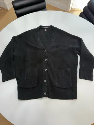 Victoria's Secret Black Button-Front Relaxed Knit Cardigan Size XXL thumbnail 2