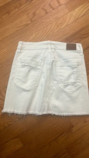 American Eagle White Jean Skirt Mini thumbnail 2