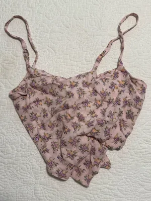 American Threads Tied Crop Top thumbnail 1