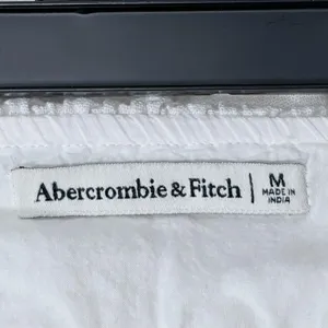 Abercrombie & Fitch White Smocked Ruffle Strap Linen Blend Mini Dress thumbnail 5