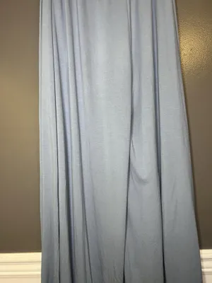 FP Beach Skirt Womens Medium Blue Jersey Maxi Elastic Waist Flowy Boho Casual thumbnail 8