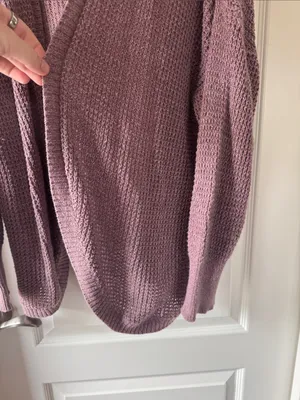 American Eagle Outfitters Dusty Mauve Open-Front Knit Cardigan / C74 thumbnail 4