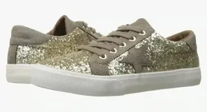 2/$20 Not Rated Women's ILLANA Fashion Sneaker Gold Star Glitter thumbnail 1