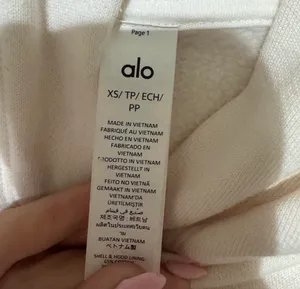 Alo Yoga Cropped Hoodie cream thumbnail 3