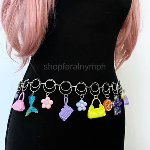 Y2K Harajuku Dopamine Dollcore Handmade Chain Belt, Fits 21-40 Inches, X7GA1417 thumbnail 5