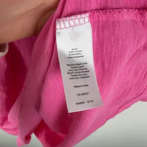 Talbots Floral Embroidered Pink Slub Cotton‎ Tee Size XL Preppy Stretch Colorful thumbnail 9