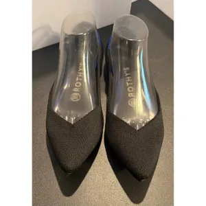 Rothys Womens 8 The Point Flats Black Pointed Toe Sustainable Knit Shoes Slip On thumbnail 2